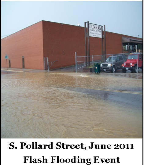 Flash Flooding on S Pollard Street June 2011