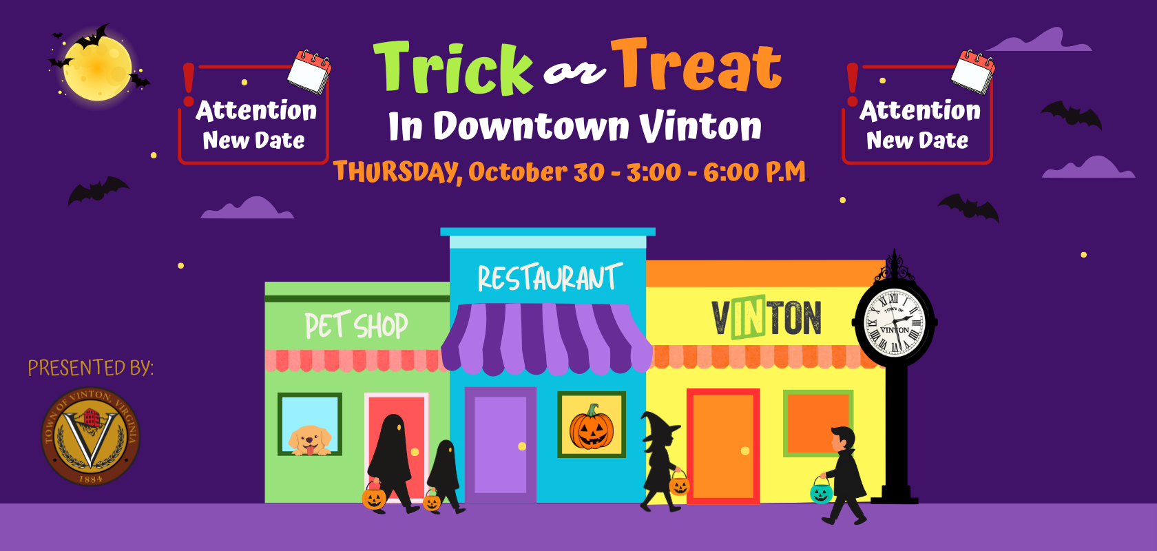 Trick or Treat website banner